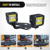 Nilight Dual A-Pillar Lower Windshield Hinge Mounts Light Pods For 2021-2023 Ford Bronco, view 4