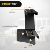 Nilight Dual A-Pillar Windshield Hinge Mounts For 2007 2008 2009 2010 2011 2012 2013 2014 2015 2016 2017 Wrangler JK/JKU 2DR 4DR, view 2