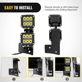 Nilight Dual A-Pillar Windshield Hinge Mounts For 2007 2008 2009 2010 2011 2012 2013 2014 2015 2016 2017 Wrangler JK/JKU 2DR 4DR, view 3