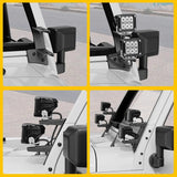 Nilight Dual A-Pillar Windshield Hinge Mounts For 2007 2008 2009 2010 2011 2012 2013 2014 2015 2016 2017 Wrangler JK/JKU 2DR 4DR, view 4
