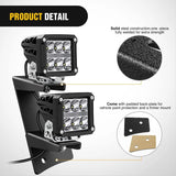 Nilight Dual A-Pillar Windshield Hinge Mounts For 2007 2008 2009 2010 2011 2012 2013 2014 2015 2016 2017 Wrangler JK/JKU 2DR 4DR, view 5