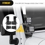 Nilight Dual A-Pillar Windshield Hinge Mounts For 2007 2008 2009 2010 2011 2012 2013 2014 2015 2016 2017 Wrangler JK/JKU 2DR 4DR, view 6