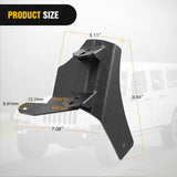 Nilight Dual A-Pillar Windshield Hinge Mounts For 2018 2019 2020 2021 2022 2023 2024 Jeep Wrangler JL 2020 2021 2022 2023 2024 Gladiator JT, view 2