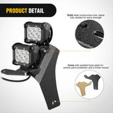 Nilight Dual A-Pillar Windshield Hinge Mounts For 2018 2019 2020 2021 2022 2023 2024 Jeep Wrangler JL 2020 2021 2022 2023 2024 Gladiator JT, view 4