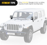 Nilight Dual A-Pillar Windshield Hinge Mounts For 2018 2019 2020 2021 2022 2023 2024 Jeep Wrangler JL 2020 2021 2022 2023 2024 Gladiator JT, view 6