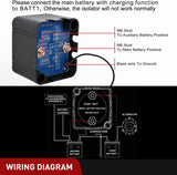 Nilight Dual Battery Isolator Kit Smart Adjustable 12V 140 AMP Auto Manual Voltage Sensitive Relay VSR Automatic Disconnect Switch Delay Setting Waterproof for Truck Car Van RV ATV UTV Marine Boat, view 3