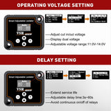 Nilight Dual Battery Isolator Kit Smart Adjustable 12V 140 AMP Auto Manual Voltage Sensitive Relay VSR Automatic Disconnect Switch Delay Setting Waterproof for Truck Car Van RV ATV UTV Marine Boat, view 4