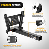 Nilight Dual Hitch Mount Flagpole Holder fits 2 Inch Receivers | Heavy Duty Metal Mount Kit Compatible with 0.87 to 1.38 Inch Diameter Flag Tube for Trucks SUV RV Pickup Camper Trailer Jeep, view 3