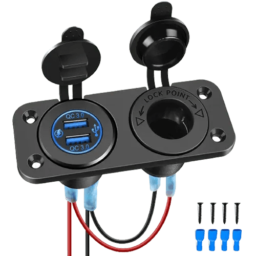 Nilight Dual QC 3.0 USB Charger | Cigarette Lighter Socket