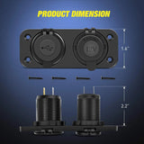 Nilight Dual QC 3.0 USB Charger | Cigarette Lighter Socket, view 2