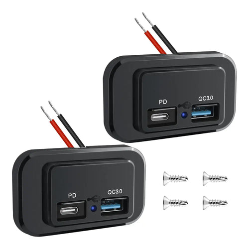 Nilight Dual USB Charger PD Type C QC 3.0 Fast Charging Outlet