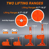 Nilight Electric Car Jack 3 Ton 6600LBS Floor Jack Kit Automatic 12V Electric Scissor Lift Jack Portable Repair Tool with Remote Control Double Jack Pads for Car Tire Change Replacement, Orange Red, view 2