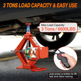 Nilight Electric Car Jack 3 Ton 6600LBS Floor Jack Kit Automatic 12V Electric Scissor Lift Jack Portable Repair Tool with Remote Control Double Jack Pads for Car Tire Change Replacement, Orange Red, view 4