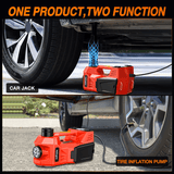 Nilight Electric Car Jack 5 Ton 12V Hydraulic with Inflatable Pump LED Light 3 in 1 Portable Floor Jack for Tire Change, view 2