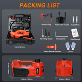 Nilight Electric Car Jack 5 Ton 12V Hydraulic with Inflatable Pump LED Light 3 in 1 Portable Floor Jack for Tire Change, view 6