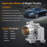 Nilight Electronic Throttle Body 55565489 fits for Buick Chevrolet Vehicles, Buick Encore 2013-2019, Throttle for Chevy Cruze 2011 2012-2016, Sonic 2012-2018, Trax 2013 2014 2015 2016 2017 2018 2019, view 2