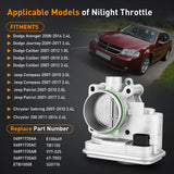 Nilight Electronic Throttle Body fits for Dodge Jeep Chrysler Vehicles - Dodge Avenger Journey Caliber 2007 2008 2009-2012, for Jeep Patriot Compass Patriot 2007-2015 2016 2017, No. 04891735AC 977025, view 2