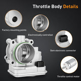 Nilight Electronic Throttle Body fits for Dodge Jeep Chrysler Vehicles - Dodge Avenger Journey Caliber 2007 2008 2009-2012, for Jeep Patriot Compass Patriot 2007-2015 2016 2017, No. 04891735AC 977025, view 3