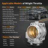 Nilight Electronic Throttle Body fits for Buick Cadillac Chevrolet GMC - for Buick Enclave Regal Cadillac ATS CTS SRX XTS Chevy Camaro Caprice Impala Colorado Equinox Traverse GMC Canyon Acadia, view 2