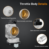 Nilight Electronic Throttle Body fits for Chevy Hummer Buick GMC Isuzu Vehicles - for Chevy Colorado Impala Monte Carlo Trailblazer, H3, Buick Rainier, GMC Canyon Envoy, Isuzu Ascender i-350, view 3