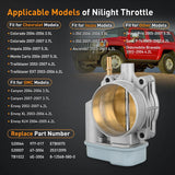 Nilight Electronic Throttle Body fits for Chevy Hummer Buick GMC Isuzu Vehicles - for Chevy Colorado Impala Monte Carlo Trailblazer, H3, Buick Rainier, GMC Canyon Envoy, Isuzu Ascender i-350, view 2