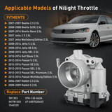 Nilight Electronic Throttle Body fits for Volkswagen Vehicles - Volkswagen Beetle Jetta 2007 2008 2009-2014, Golf 2010-2014, Passat 2012 2013 2014, Rabbit 2006 2007 2008 2009, # 07K-133-062A SKTB1303, view 2