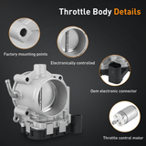 Nilight Electronic Throttle Body fits for Volkswagen Vehicles - Volkswagen Beetle Jetta 2007 2008 2009-2014, Golf 2010-2014, Passat 2012 2013 2014, Rabbit 2006 2007 2008 2009, # 07K-133-062A SKTB1303, view 3
