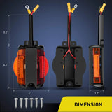 Nilight Enclosed Amber Red Trailer Fender Lights (Pair), view 2
