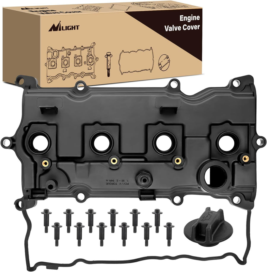 Nilight Engine Valve Cover for Nissan Altima 2014 2015 2016 2017, Rogue 2014-2016, Murano 2016, Pathfinder 2014, Valve Cover for QX60 Hybrid 2014 2015 2016 2017, 2.5L #132643KY0A (Bolts Included)