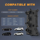 Nilight Engine Valve Cover for Nissan Altima 2014 2015 2016 2017, Rogue 2014-2016, Murano 2016, Pathfinder 2014, Valve Cover for QX60 Hybrid 2014 2015 2016 2017, 2.5L #132643KY0A (Bolts Included), view 2