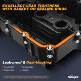 Nilight Engine Valve Cover Set for BMW 125i 128i 2007 2008 2009 2010 2011 2012 2013, 130i 323i 328i 525i 528i 528xi 530i 2006-2013, X1 X3 X5 Z4 2006 2007 2008 2009-2011 (Bolts Included), view 5
