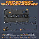 Nilight Engine Valve Cover Set for Chevy Cruze 2010 2011 2012 2013 2014 2015 2016, Sonic 2012-2018, Trax 2013-2017 2018 2019 2020, Astra 2008 2009, Aveo Aveo5 2009 2010 2011 (Bolts Included), view 4