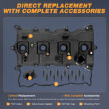 Nilight Engine Valve Cover with Gasket Kit for Nissan Altima 2007-2013 Sentra 2007-2012, 2.5L, Replace# 13264JA00A, 13270JA00A, view 4
