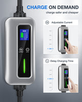Nilight EV Charger Level 2, 32 Amp 240V, 25ft Cable SAE J1772 Portable Electric Car Charger with NEMA 14-50P Plug, Adjustable Current/Delay Timer, view 5