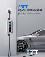 Nilight EV Charger Level 2, 32 Amp 240V, 25ft Cable SAE J1772 Portable Electric Car Charger with NEMA 14-50P Plug, Adjustable Current/Delay Timer, view 6
