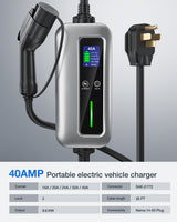 Nilight EV Charger Level 2, 40 Amp 240V, 25ft Cable SAE J1772 Portable Electric Car Charger with NEMA 14-50P Plug, Adjustable Current/Delay Timer, view 4
