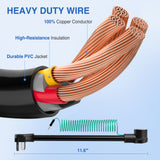 Nilight EV Dryer Adapter Cord 30 Amp to 30Amp 3 Prong 125V 3750 Watt Pure Copper Dryers Old Outlet New Plug Conversion Heavy Duty 10 Gauge Wires 10-30P to 14-30R 30M/30F, view 6