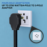 Nilight EV Dryer Adapter Cord 30 Amp to 30Amp 4 Prong 125V/250V 7500 Watt Pure Copper Dryers New Outlet Old Plug Conversion Heavy Duty 10 Gauge Wires 14-30P 10-30R 30M/30F, view 2