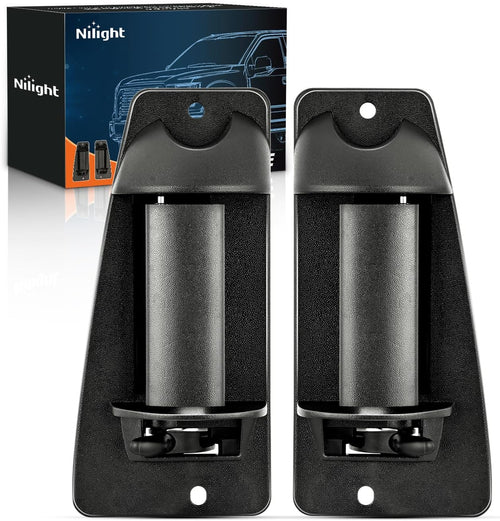 Nilight Extended Cab Door Handle Left Driver & Right Passenger Rear Car Door Handles Compatible with 1999 00 01 02 03 04 05 06 2007 Chevy Silverado GMC Sierra 1500 2500 3500 Replace#15758171,15758172