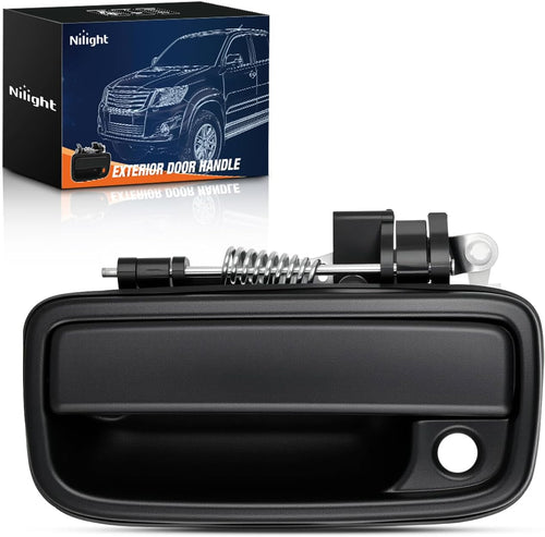 Nilight Exterior Front Driver Car Door Handle with Key Hole Compatible with 1995 96 97 98 99 00 01 02 03 2004 Toyota Tacoma Outside Door Handles Black Replaces OEM #91319, 79344, 69220-35020,TO1310117