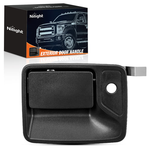 Nilight Exterior Front Left Driver Side Door Handle with Key Hole Compatible with 1999-2016 Ford F250 F350 F450 F550 F650 F750 Super Duty Excursion Car Door Handles Replaces OEM# 7C3Z2522405AA, 79306