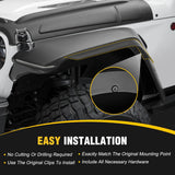 Nilight Fender Flares Extensions Set Compatible with 2020 2021 2022 2023 2024 2025 2026 Gladiator JT Mojave & Rubicon (Only for High Wheel Arches) Off-Road Widened Front Rear Flat 4 PCS, view 6
