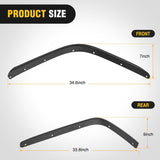 Nilight Fender Flares Extensions Set Compatible with 2020 2021 2022 2023 2024 Gladiator JT (Only for Low Wheel Arches), view 2