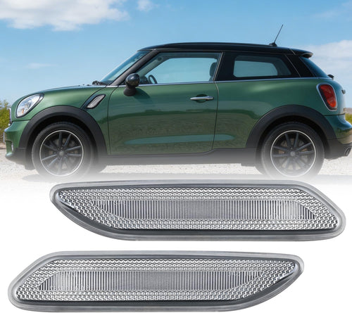 Nilight Fender Side Marker Light Lens 2PCS Clear Replacement MINI Cooper | Front Clearance Light Housing Replacement Compatible with 2011-2016 MINI Cooper R60 Countryman R61 Paceman