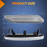 Nilight Fender Side Marker Light Lens 2PCS Clear Replacement MINI Cooper | Front Clearance Light Housing Replacement Compatible with 2011-2016 MINI Cooper R60 Countryman R61 Paceman, view 2