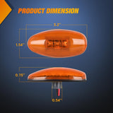 Nilight Fender Side Marker Lights 4 PCS 3 LED Red Amber Front Rear Clearance Light Compatible with 2001-2014 Chevy Silverado GMC Sierra 1500 2500HD 3500HD Dual Wheeler Trucks, view 2