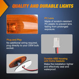 Nilight Fender Side Marker Lights 4 PCS 3 LED Red Amber Front Rear Clearance Light Compatible with 2001-2014 Chevy Silverado GMC Sierra 1500 2500HD 3500HD Dual Wheeler Trucks, view 4
