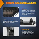Nilight Fender Side Marker Lights 4 PCS 54 LED Smoke Lens Amber Front Rear Clearance Light Compatible with 2020 2021 2022 2023 2024 Sierra 2500HD 3500HD Pickup Truck, view 4