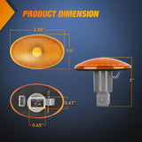 Nilight Fender Side Marker Lights 4 PCS Red Amber Front Rear Clearance Light Compatible with Ford 1999-2010 F350 F450 F550 Super Duty Dual Wheeler Trucks, view 2