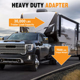 Nilight Fifth Wheel to Gooseneck Ball Adapter, Kingpin to 2-5/16 Inch Gooseneck Ball Towing Receiver Adapter for Trailer Tractor w/ 30,000lbs Max Load, Silver, view 4